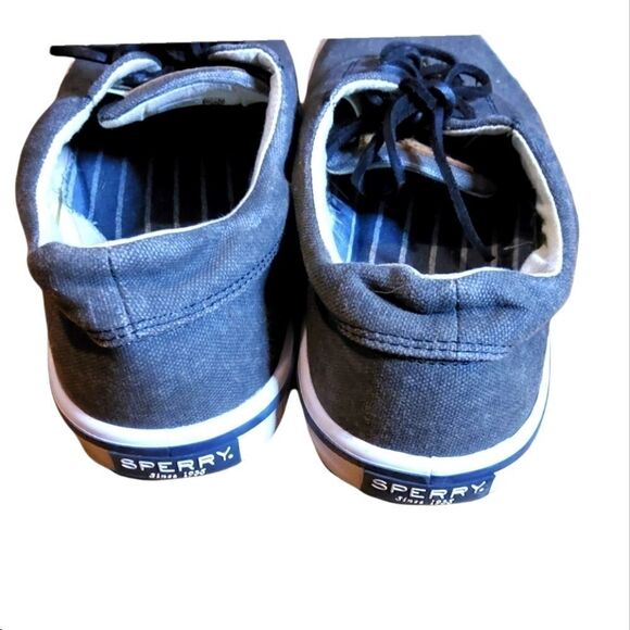 Sperry Charcoal Gray Canvas Low Top Sneakers - Picture 3 of 9